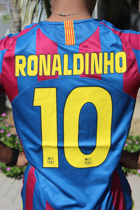 Ronaldinho FC Barcelona 2006 UCL Final Home Jersey